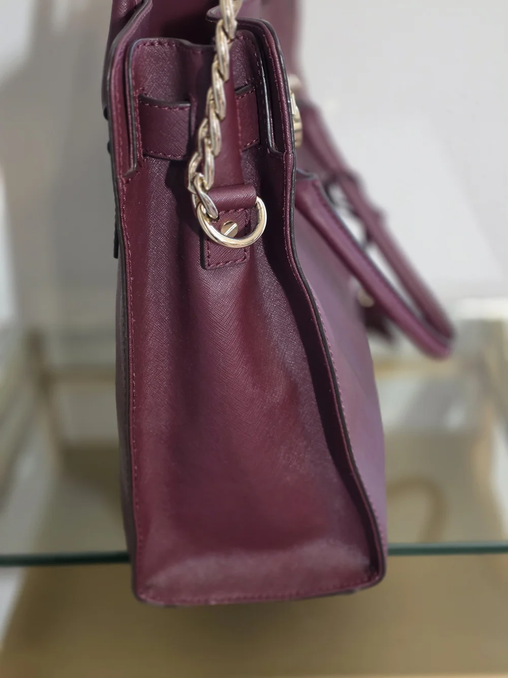 Michael Kors Plum Saffiano Leather Satchel